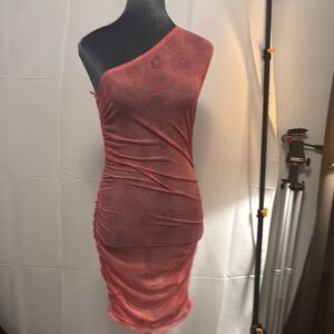 Lioness XS Elegant One-Shoulder Pink Dress